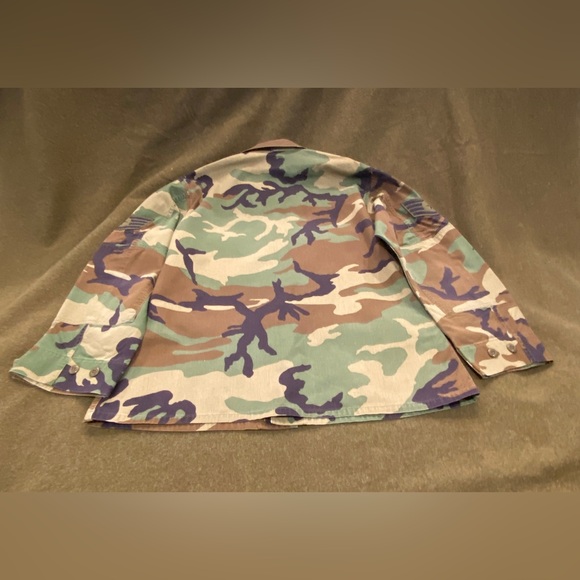 1995 Used US Air Force Woodland Camouflage Coat-Shirt Men’s Large Regular - Picture 2 of 5